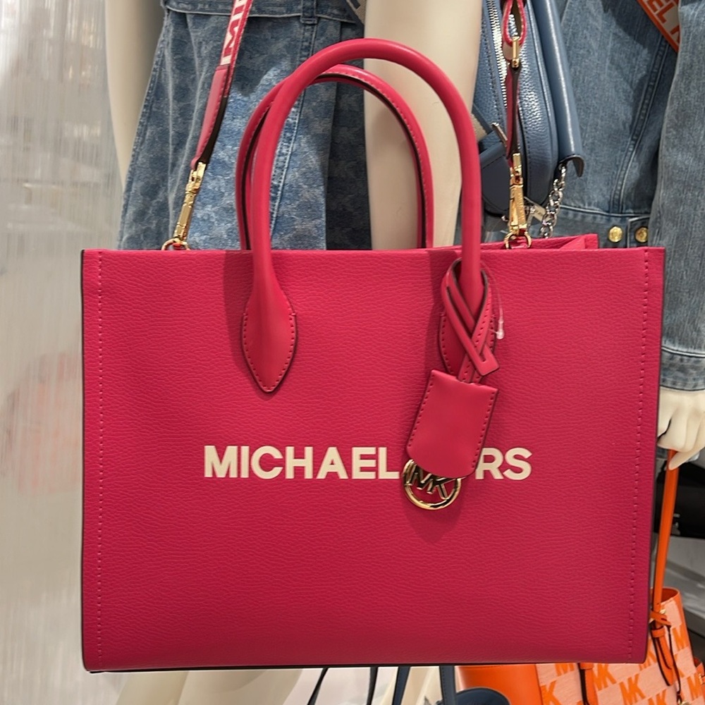Michael Kors Mirella Medium East West Pebbled Leather Tote Shopper Bag MK EW
NWT - Picture 1 of 16